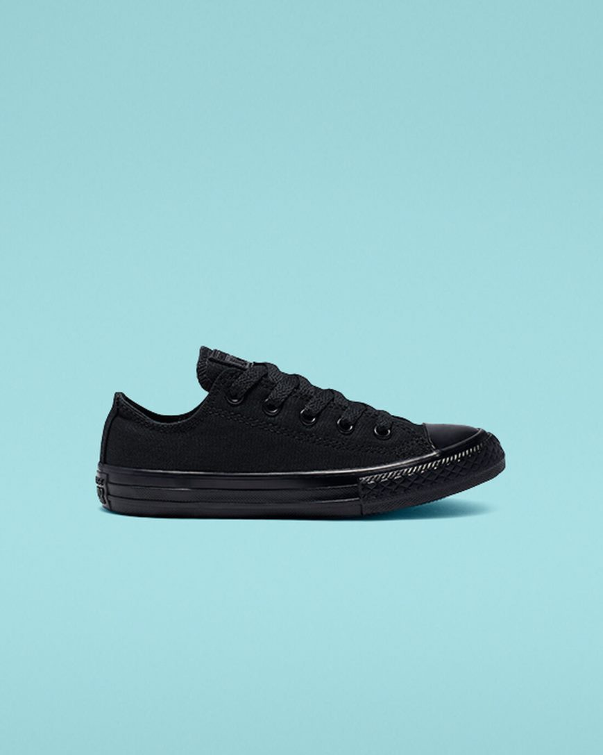 Tenis Converse Chuck Taylor All Star Classicos Cano Baixo Menino Pretas | PT E073P91